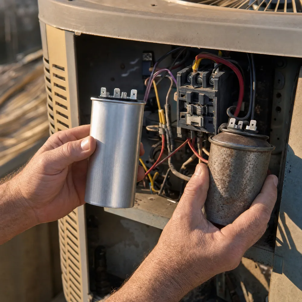 Swapping a failed AC run capacitor